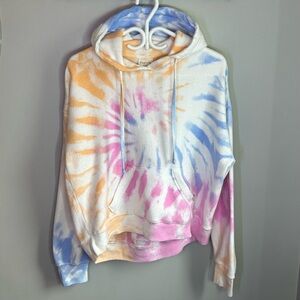 Dreamsicle Multicoloured Tie Dye Hoodie Fleece Hooded Sweatshirt Womens Size L